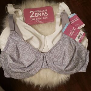 2 warners underwire vras size 38D nwt